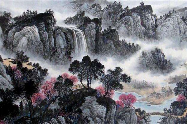 从李白的《观博平王志安少府山水粉图》诗中了解唐代水墨画的颜色变化