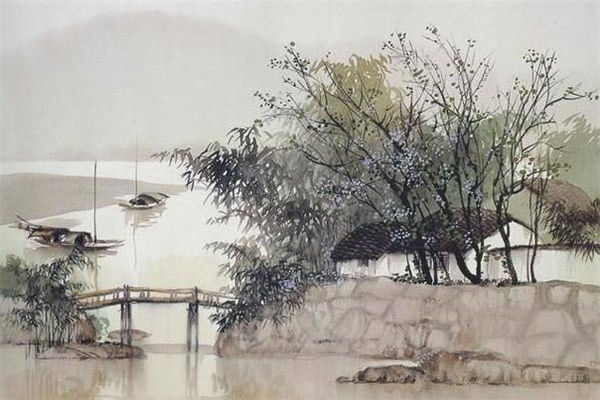 从李白的《观博平王志安少府山水粉图》诗中了解唐代水墨画的颜色变化