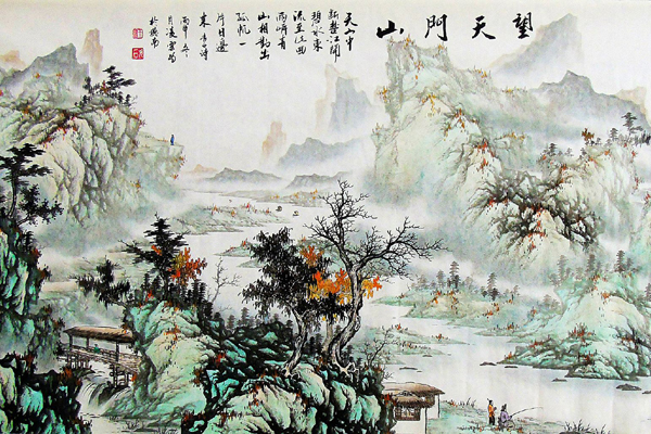 李白《望天门山》古诗原文-赏析题解