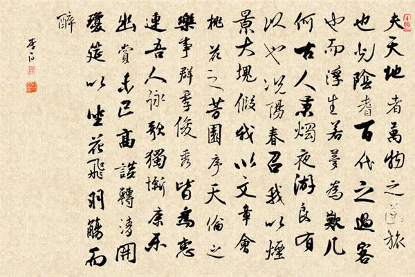 春夜宴从弟桃花园序